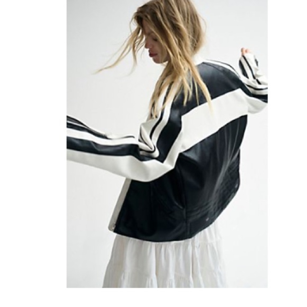 Free People Ryder Vegan Sport Moto Jacket
